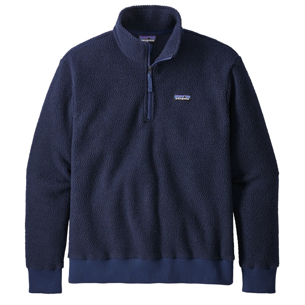 Patagonia Woolyester 1/4 Zip Fleece Pullover Navy Large